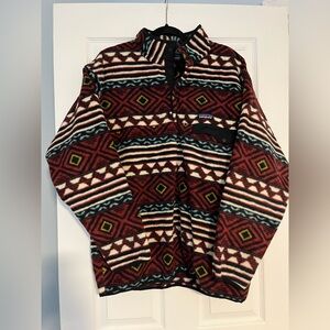 Patagonia Aztec Patterned Synchilla Fleece Size Large